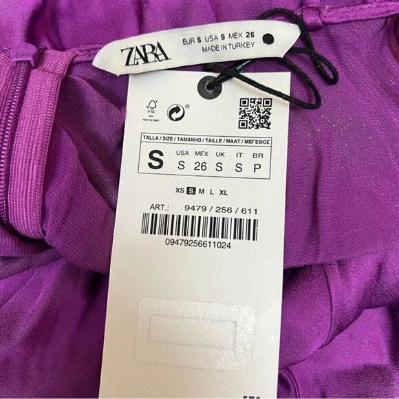 Zara Satin Tank‎ Top Knot Silky Flowy V-Neck Spring Plunge Sexy Blouse - Picture 9 of 9